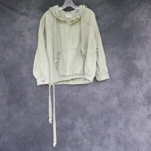 American Eagle Hooded Pullover Khaki Green Kangaroo Pocket Gorpcore Size L